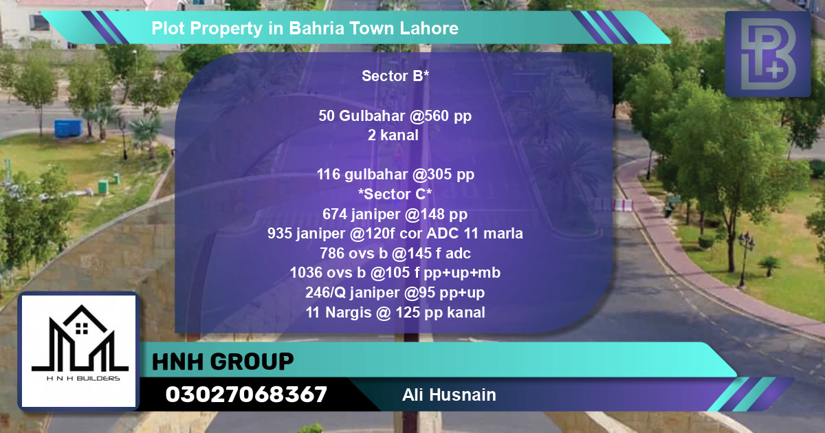 Residential Plot for Sale in Bahria Town, Lahore - (BP-75693)