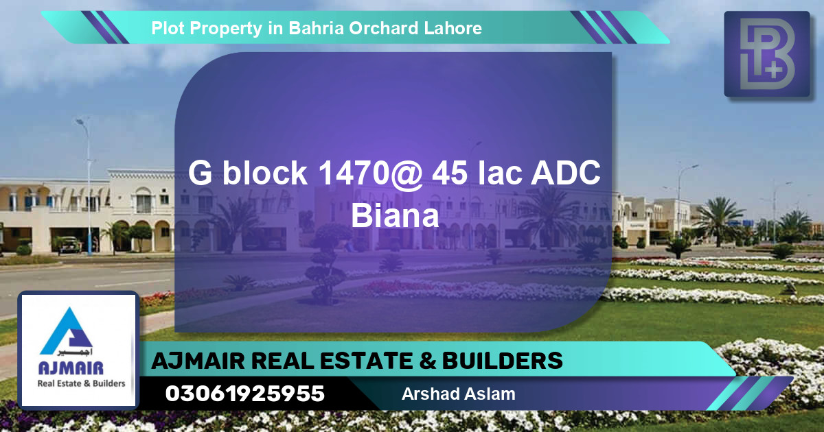 Residential Plot for Sale in Bahria Orchard, Lahore - (BP-75719)
