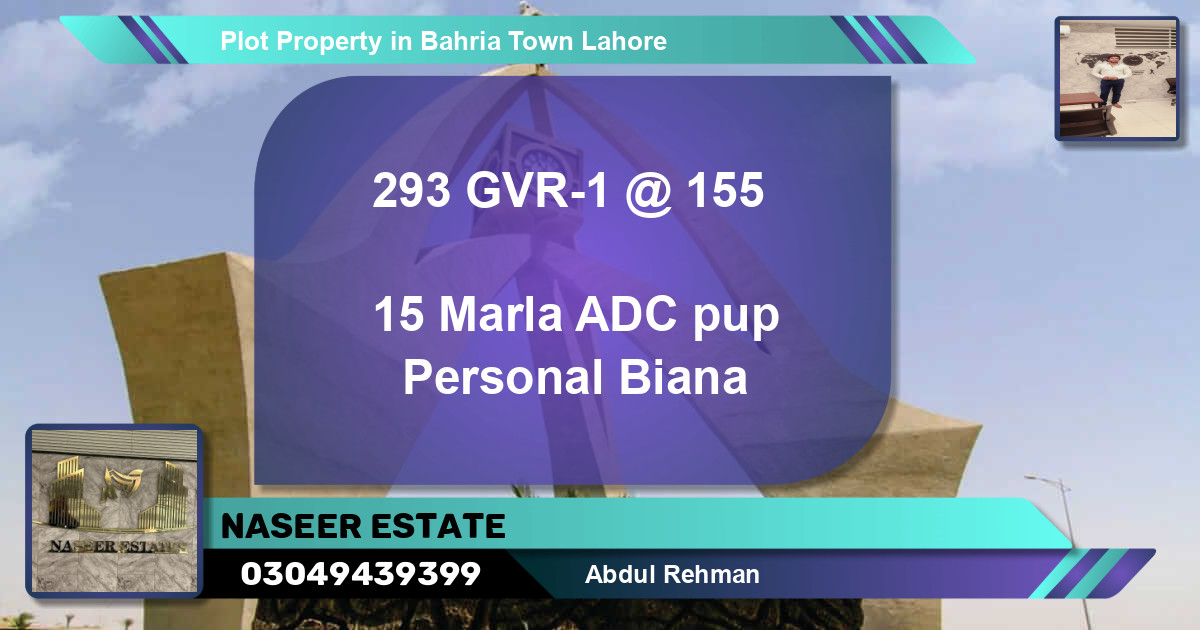 Residential Plot for Sale in Bahria Town, Lahore - (BP-75742)
