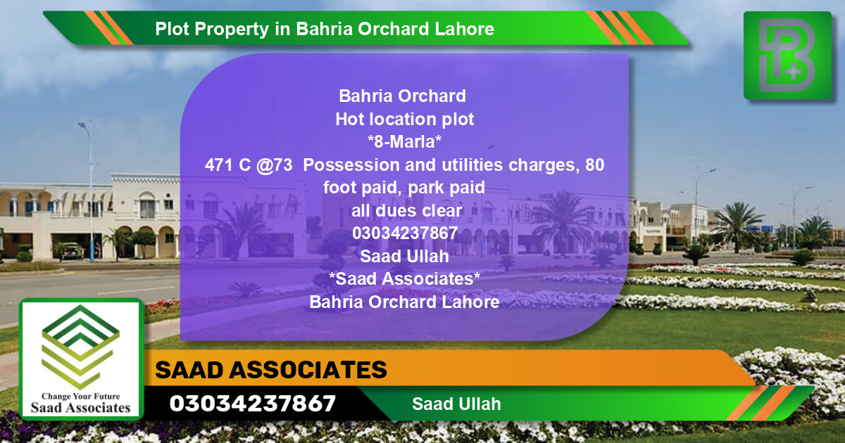 Residential Plot for Sale in Bahria Orchard, Lahore - (BP-75745)