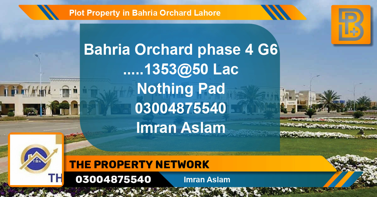 Residential Plot for Sale in Bahria Orchard, Lahore - (BP-75765)