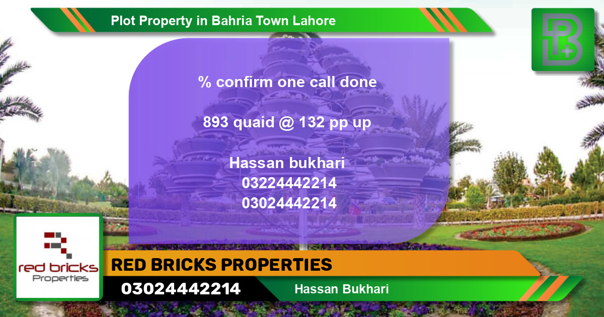 Residential Plot for Sale in Bahria Town, Lahore - (BP-75770)