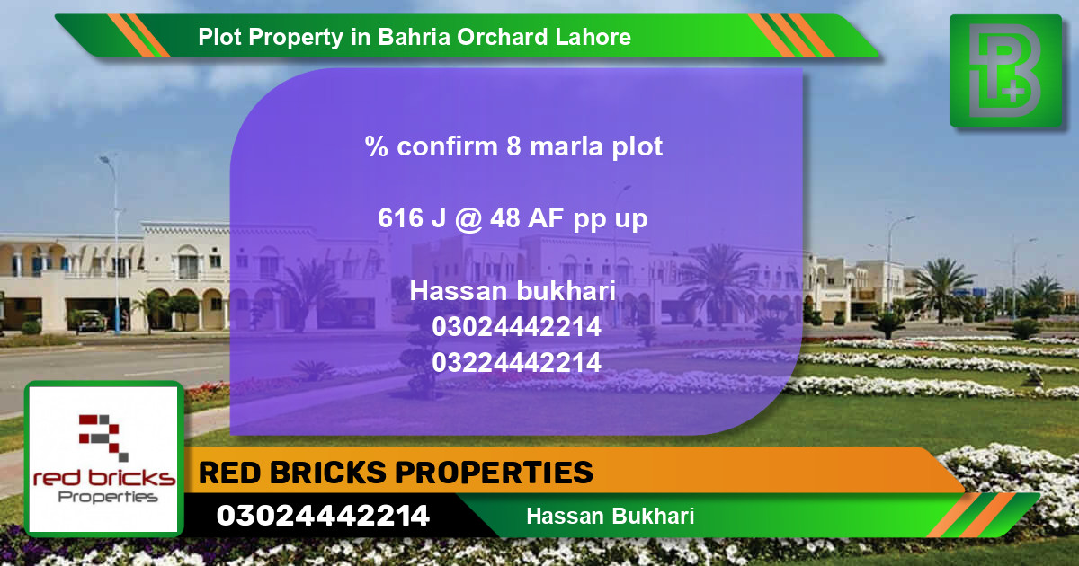 Residential Plot for Sale in Bahria Orchard, Lahore - (BP-75773)