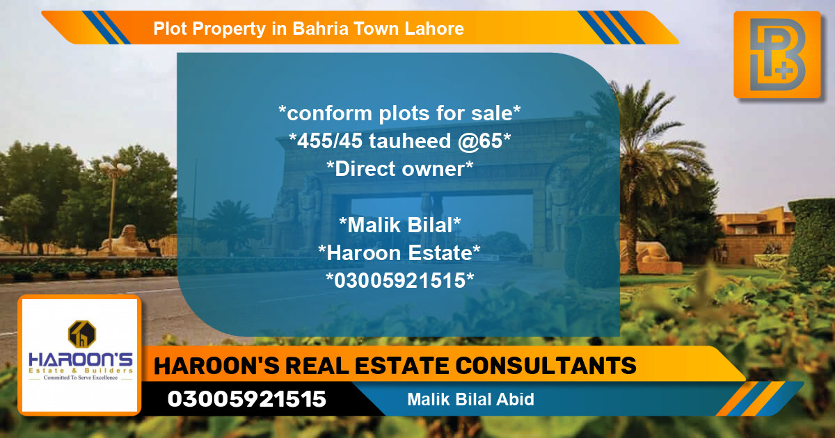 Residential Plot for Sale in Bahria Town, Lahore - (BP-75827)