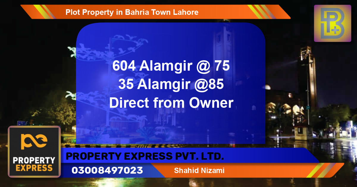 Residential Plot for Sale in Bahria Town, Lahore - (BP-75890)