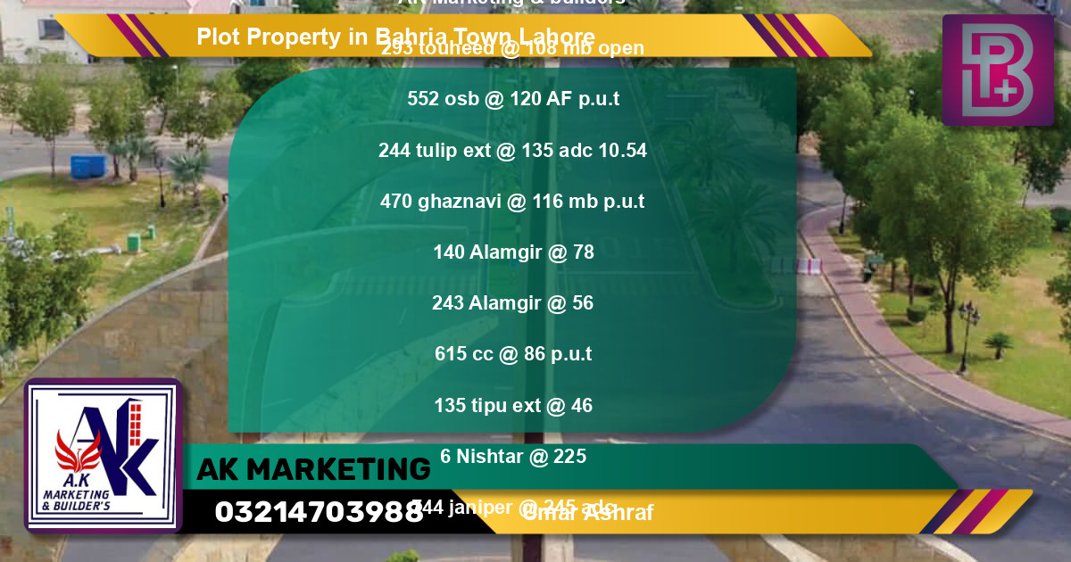 Residential Plot for Sale in Bahria Town, Lahore - (BP-75908)