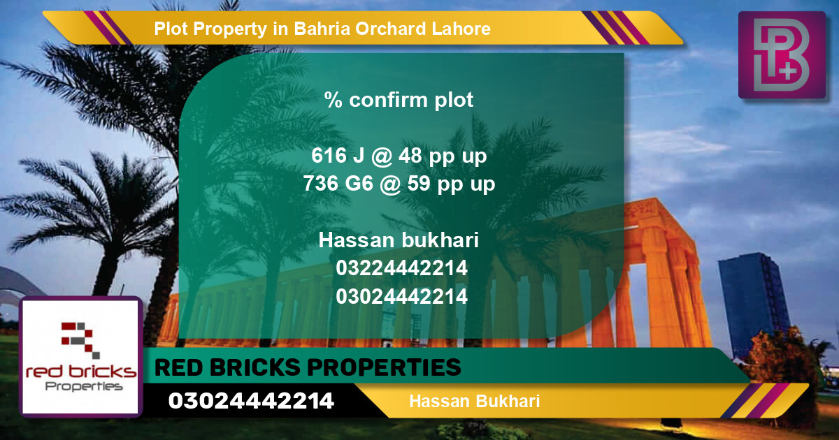 Residential Plot for Sale in Bahria Orchard, Lahore - (BP-75911)