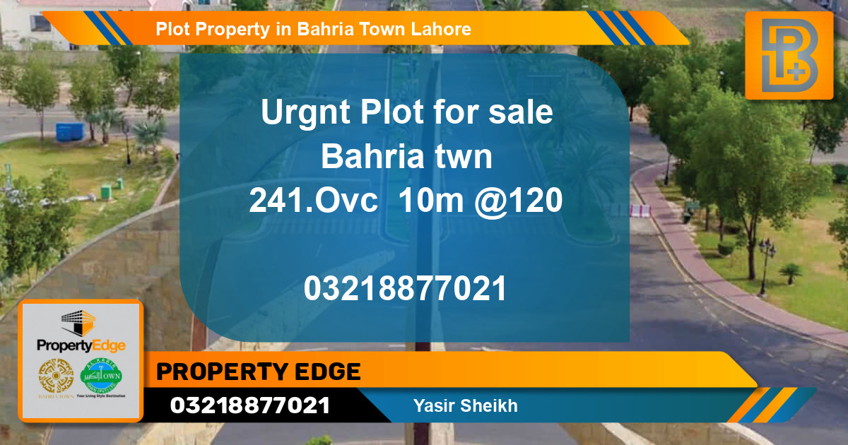 Residential Plot for Sale in Bahria Town, Lahore - (BP-75931)