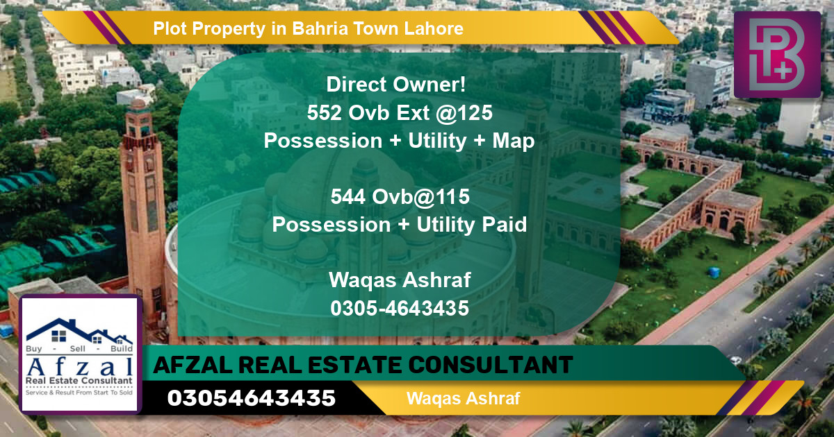 Residential Plot for Sale in Bahria Town, Lahore - (BP-75943)