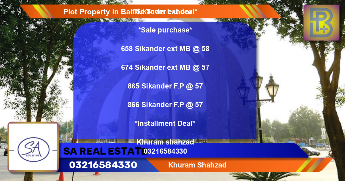 Residential Plot for Sale in Bahria Town, Lahore - (BP-75948)