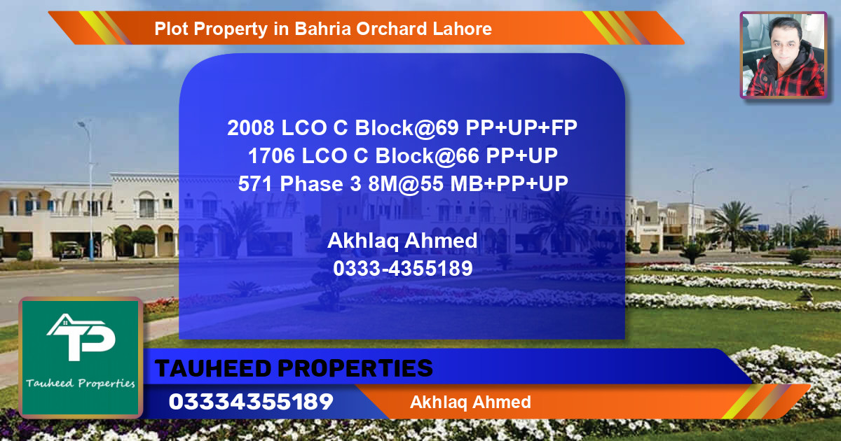 Residential Plot for Sale in Bahria Orchard, Lahore - (BP-75964)