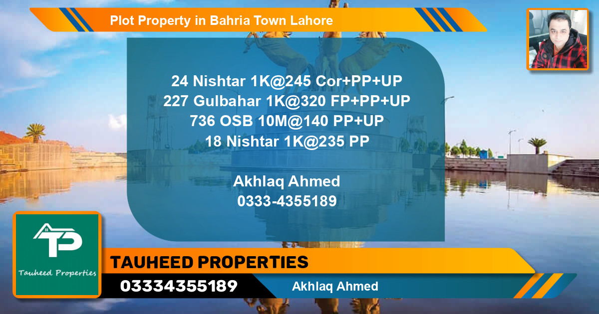 Residential Plot for Sale in Bahria Town, Lahore - (BP-75967)