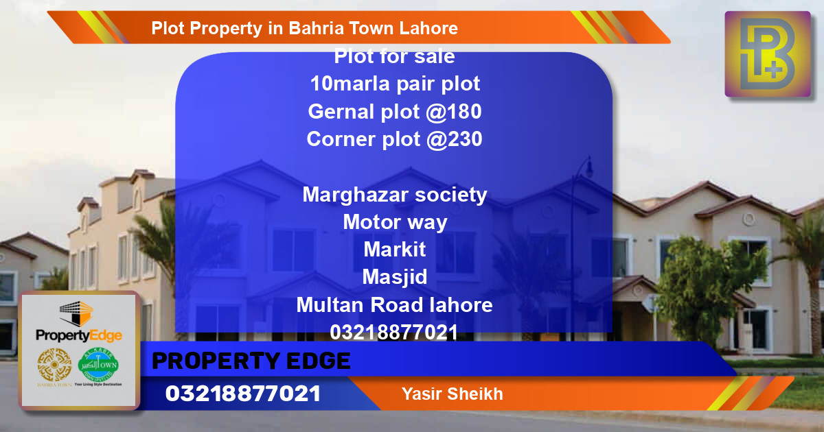 Residential Plot for Sale in Bahria Town, Lahore - (BP-75974)