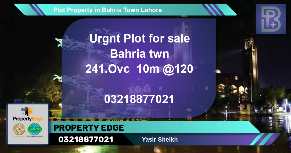 Residential Plot for Sale in Bahria Town, Lahore - (BP-75976)