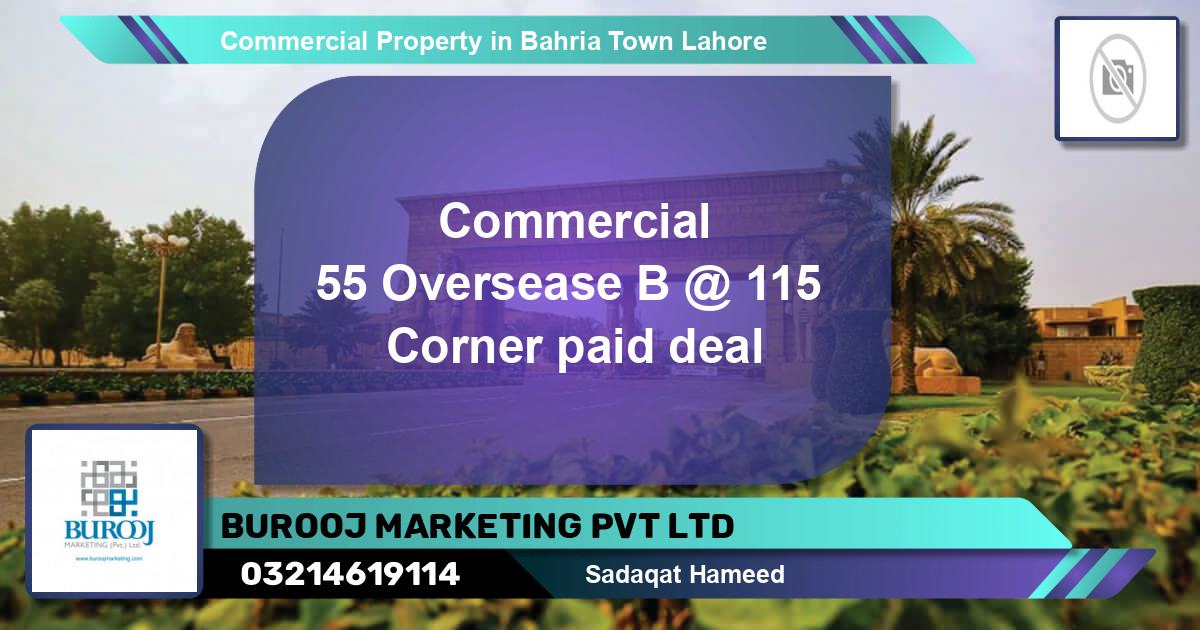 Commercial Property for Sale in Bahria Town, Lahore - (BP-76022)