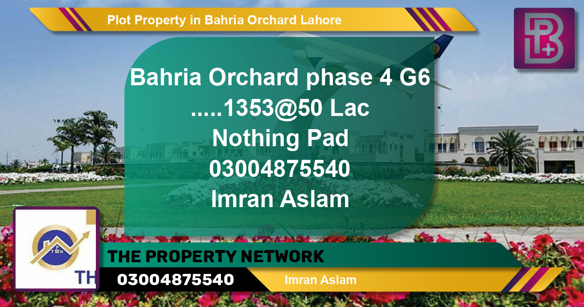 Residential Plot for Sale in Bahria Orchard, Lahore - (BP-76120)