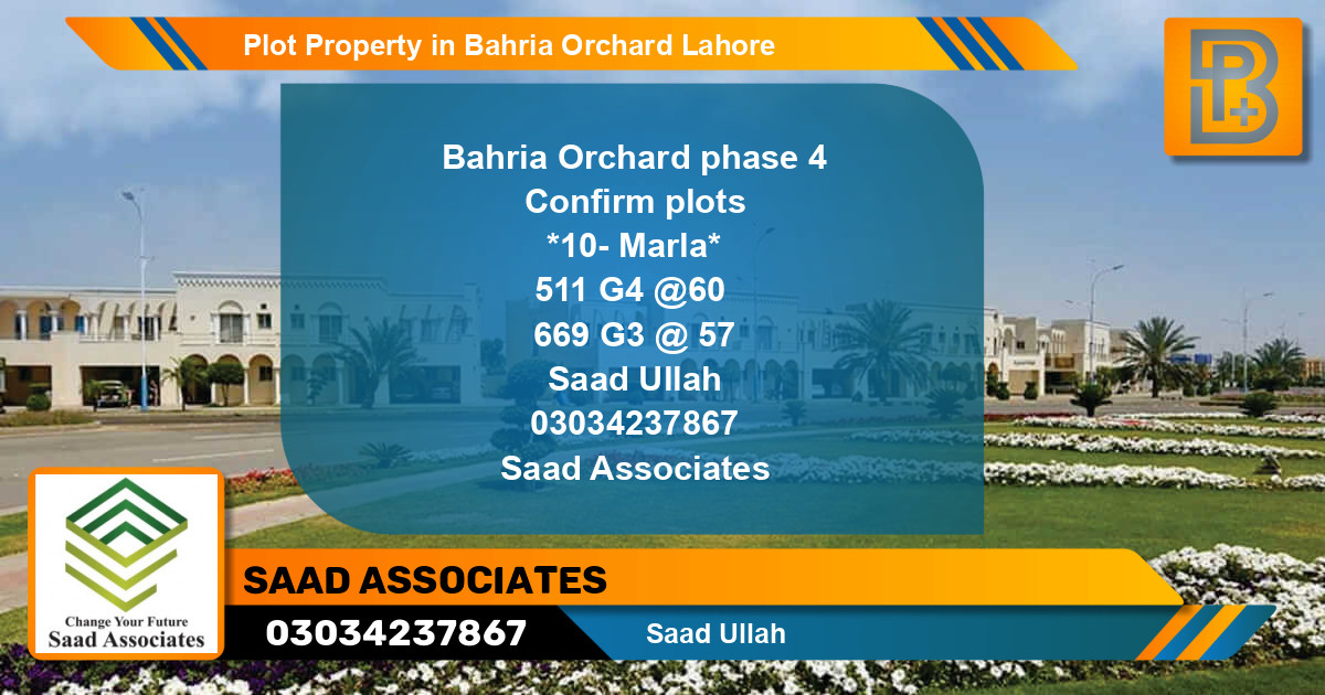 Residential Plot for Sale in Bahria Orchard, Lahore - (BP-76146)