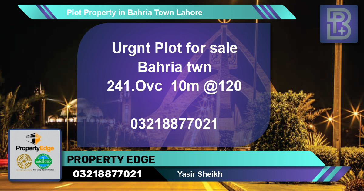 Residential Plot for Sale in Bahria Town, Lahore - (BP-76166)