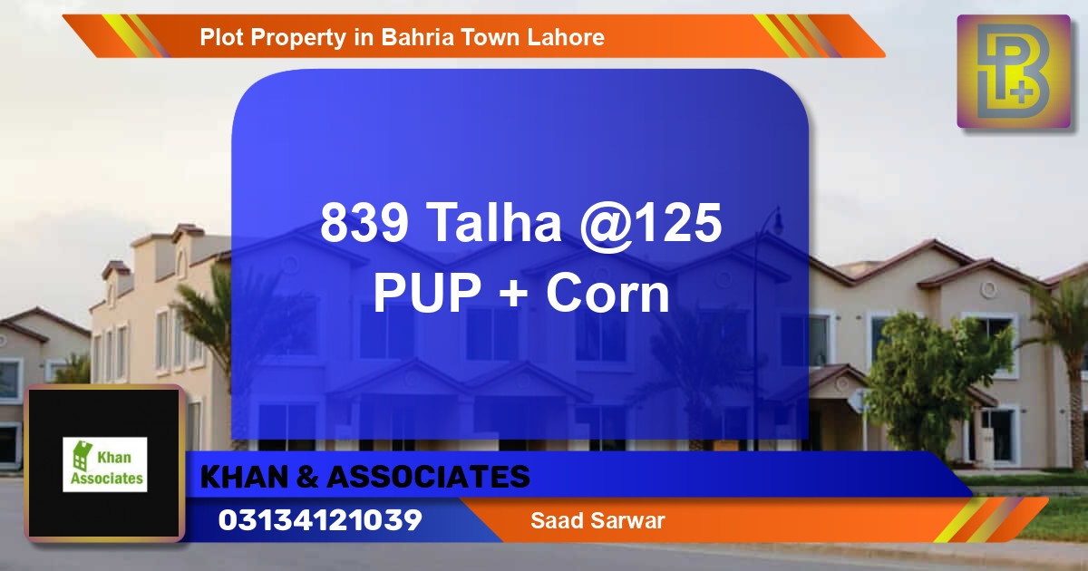 Residential Plot for Sale in Bahria Town, Lahore - (BP-76170)