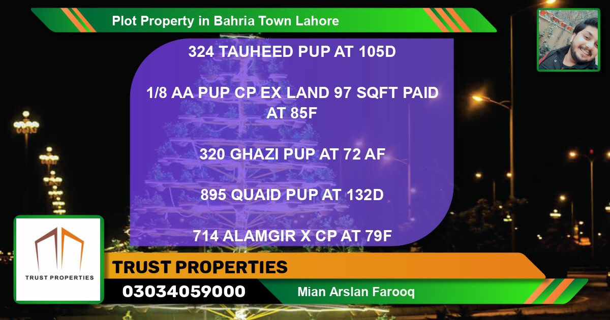 Residential Plot for Sale in Bahria Town, Lahore - (BP-76175)