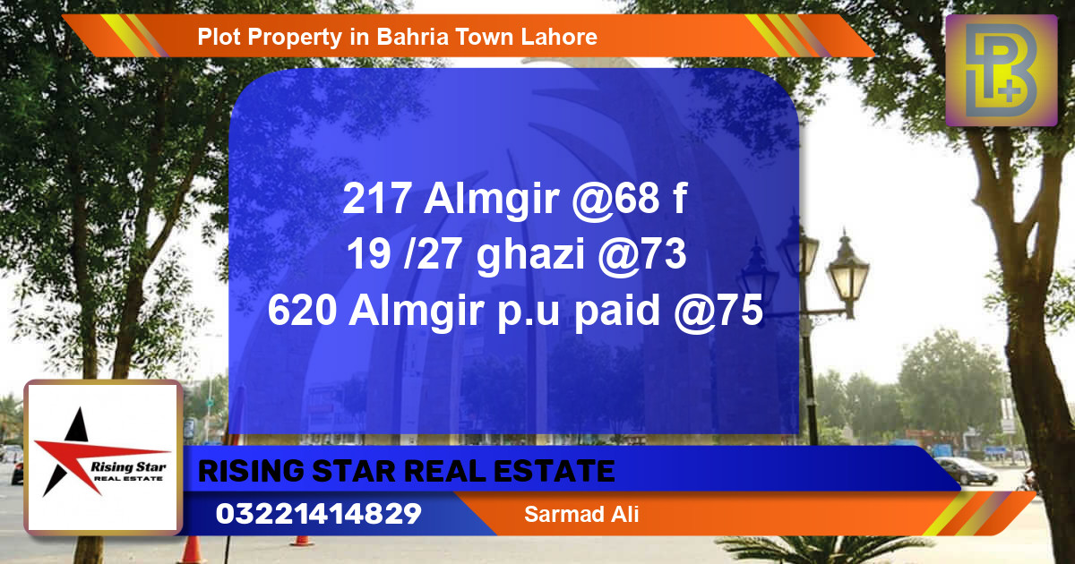 Residential Plot for Sale in Bahria Town, Lahore - (BP-76176)