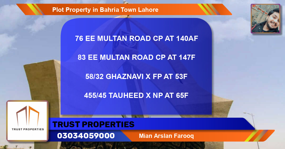 Residential Plot for Sale in Bahria Town, Lahore - (BP-76178)