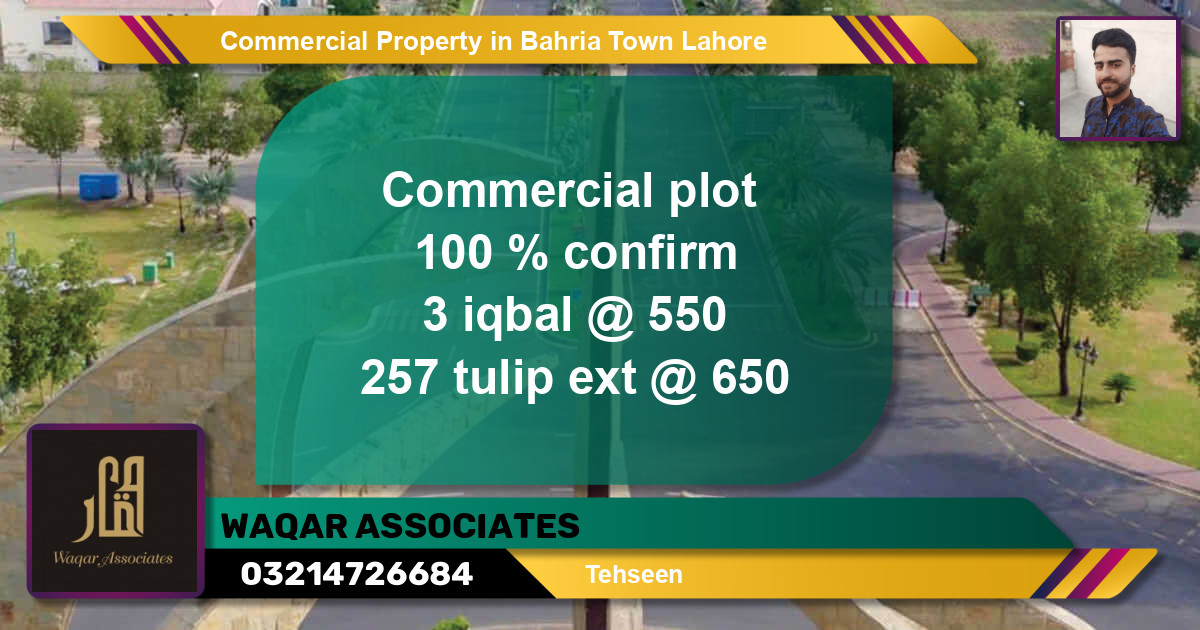 Commercial Property for Sale in Bahria Town, Lahore - (BP-76180)