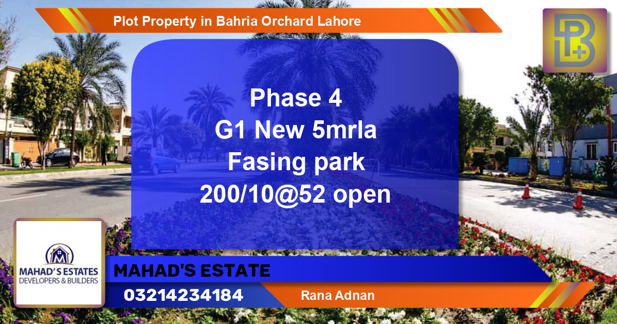 Residential Plot for Sale in Bahria Orchard, Lahore - (BP-76200)