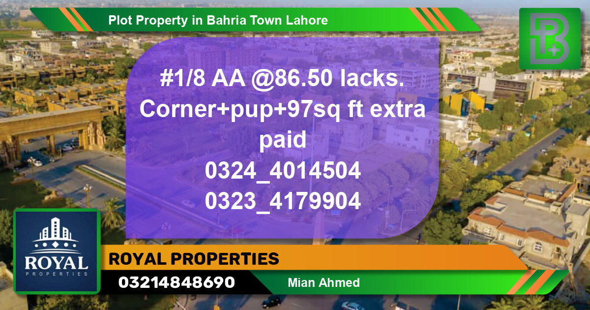 Residential Plot for Sale in Bahria Town, Lahore - (BP-76201)