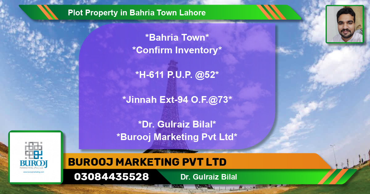 Residential Plot for Sale in Bahria Town, Lahore - (BP-76209)