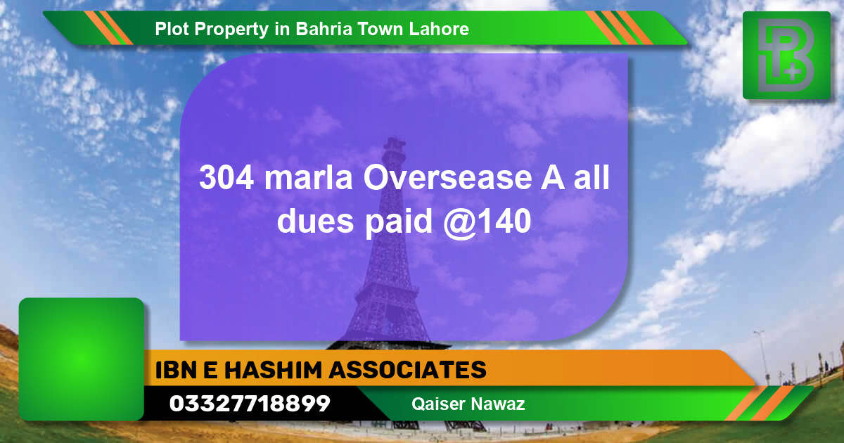 Residential Plot for Sale in Bahria Town, Lahore - (BP-76217)