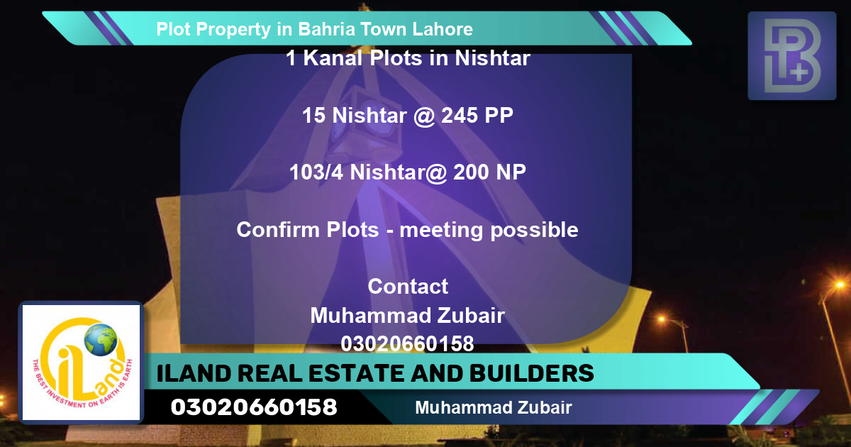 Residential Plot for Sale in Bahria Town, Lahore - (BP-76219)