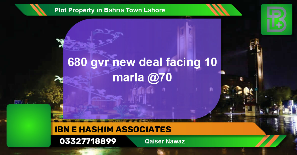 Residential Plot for Sale in Bahria Town, Lahore - (BP-76220)