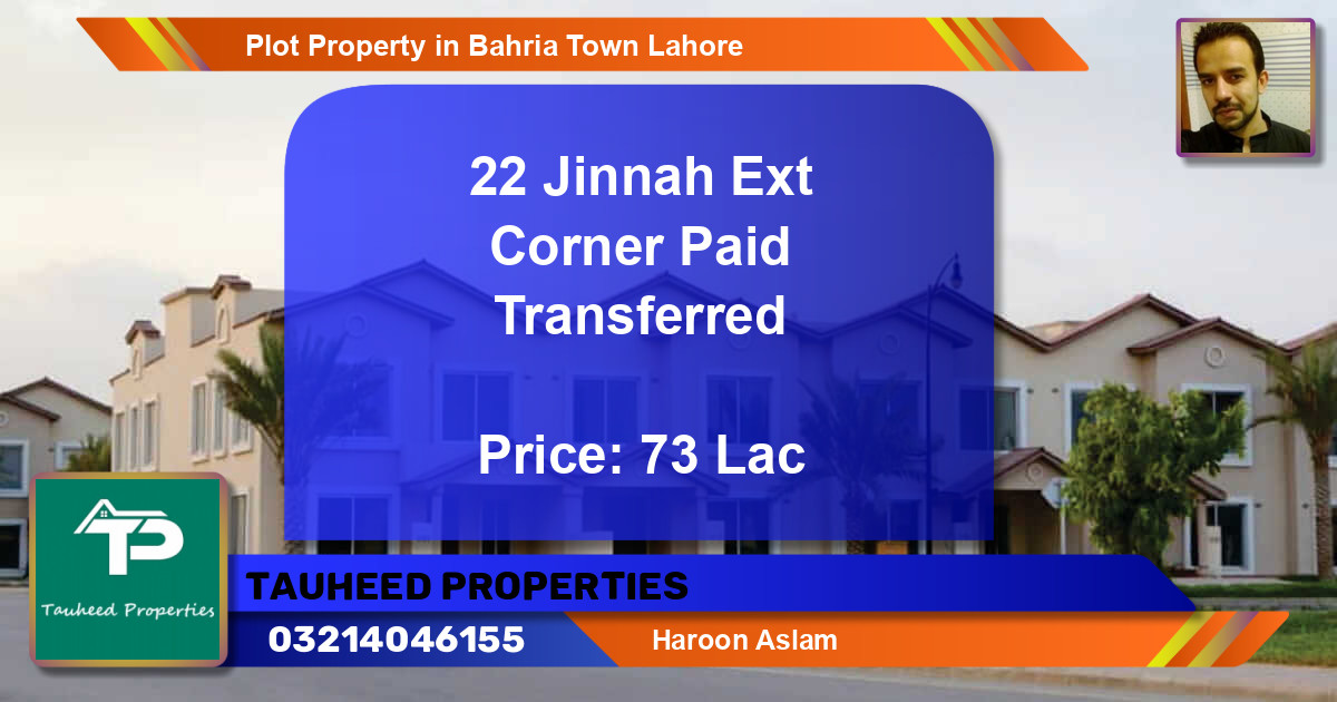 Residential Plot for Sale in Bahria Town, Lahore - (BP-76237)