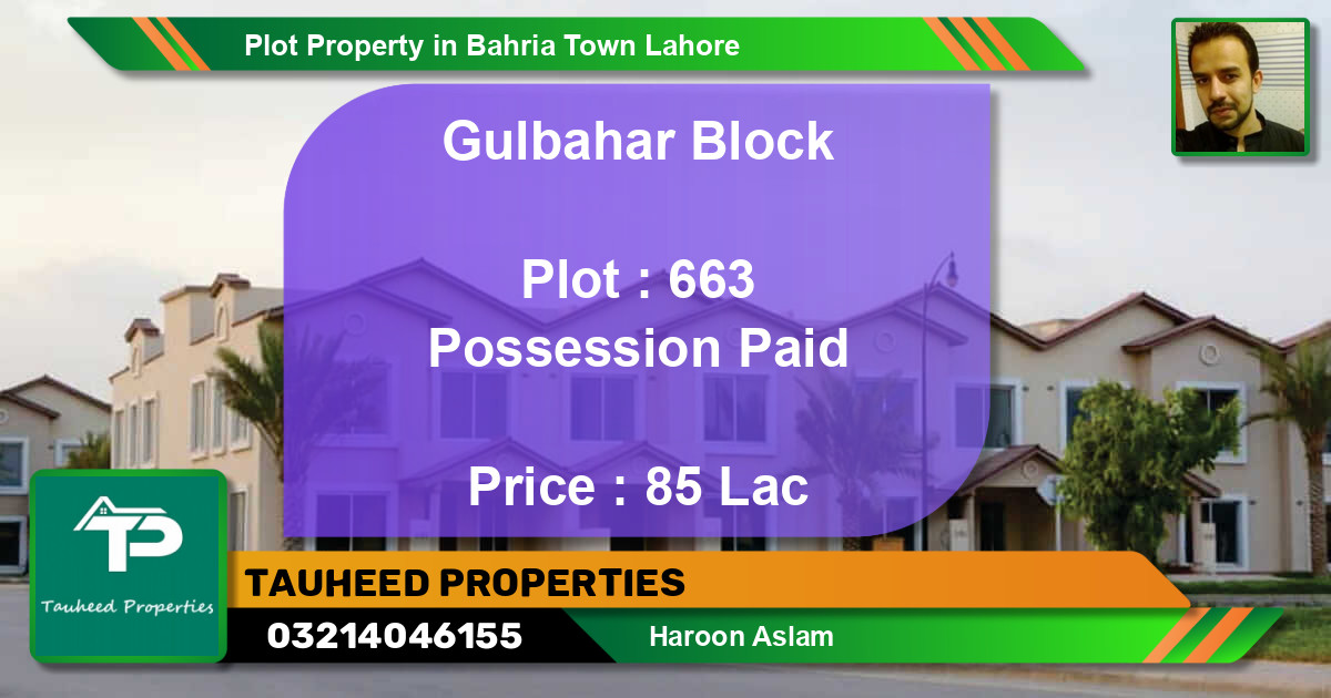 Residential Plot for Sale in Bahria Town, Lahore - (BP-76244)