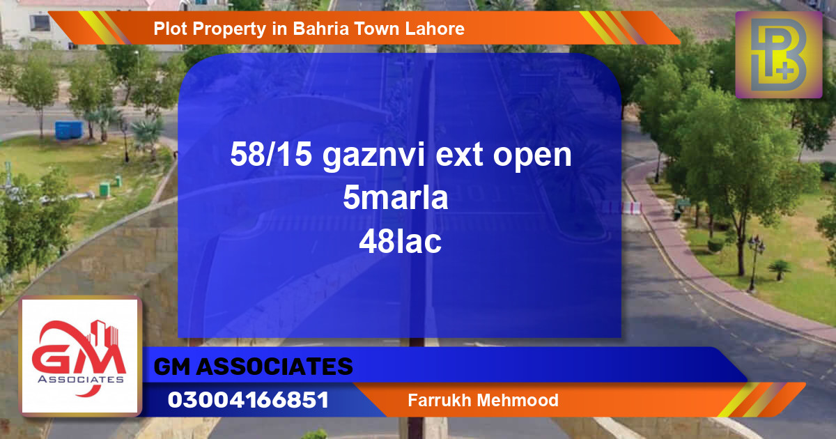 Residential Plot for Sale in Bahria Town, Lahore - (BP-76253)