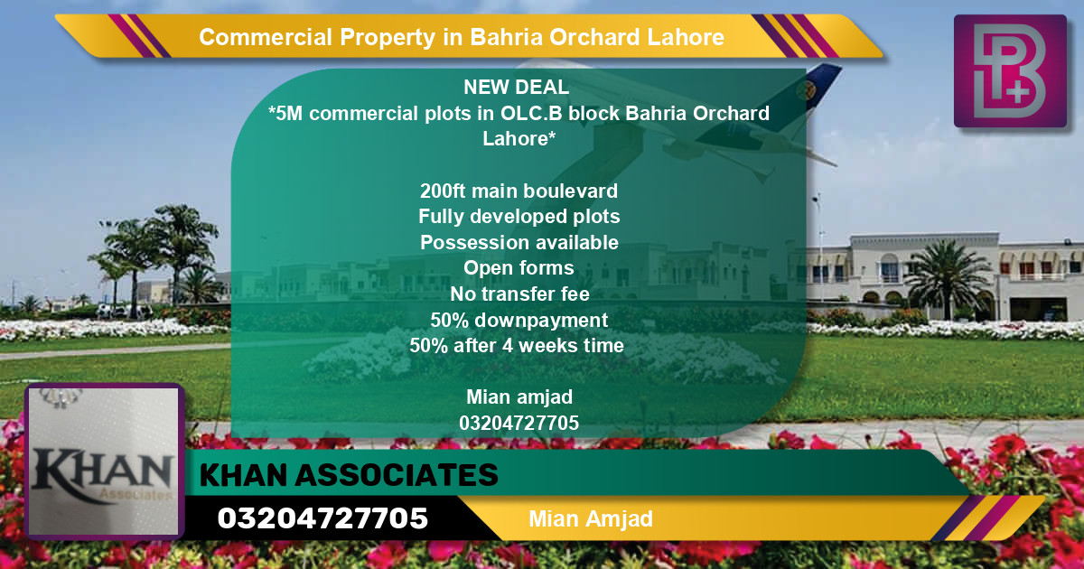 Commercial Property for Sale in Bahria Orchard, Lahore - (BP-76301)