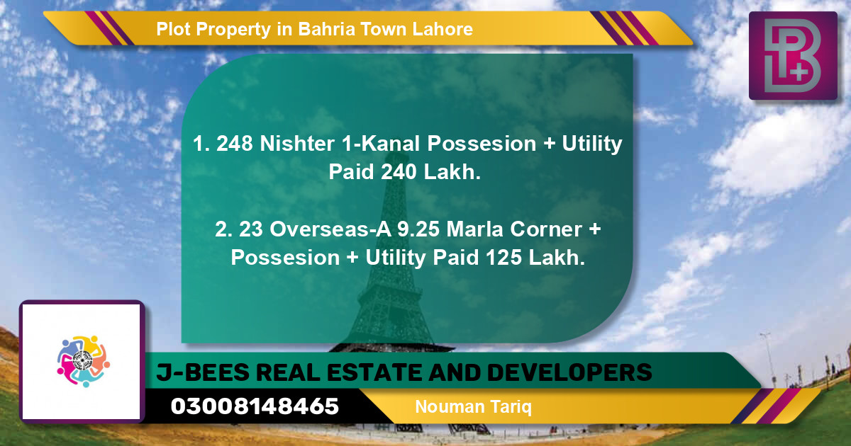 Residential Plot for Sale in Bahria Town, Lahore - (BP-76306)