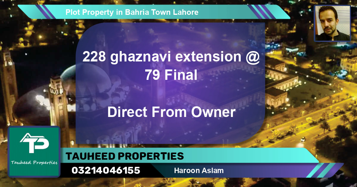 Residential Plot for Sale in Bahria Town, Lahore - (BP-76329)