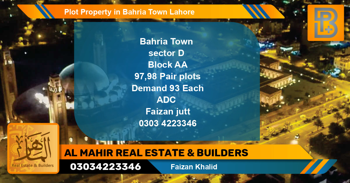 Residential Plot for Sale in Bahria Town, Lahore - (BP-76334)