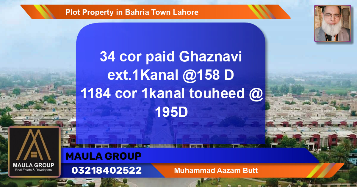 Residential Plot for Sale in Bahria Town, Lahore - (BP-76337)