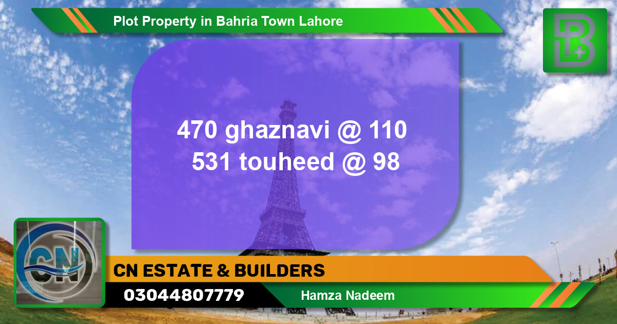 Residential Plot for Sale in Bahria Town, Lahore - (BP-76338)