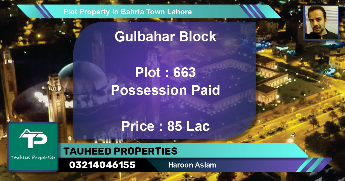 Residential Plot for Sale in Bahria Town, Lahore - (BP-76341)