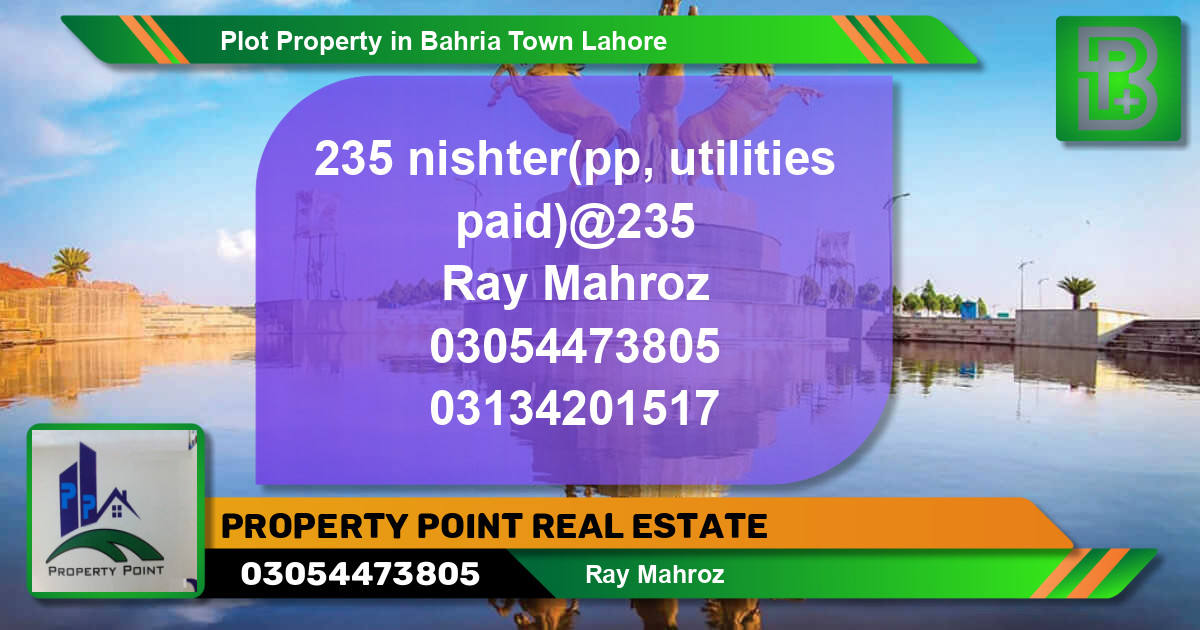 Residential Plot for Sale in Bahria Town, Lahore - (BP-76354)