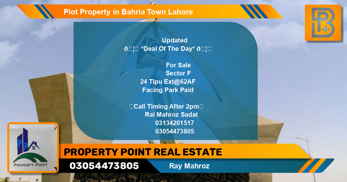 Residential Plot for Sale in Bahria Town, Lahore - (BP-76355)