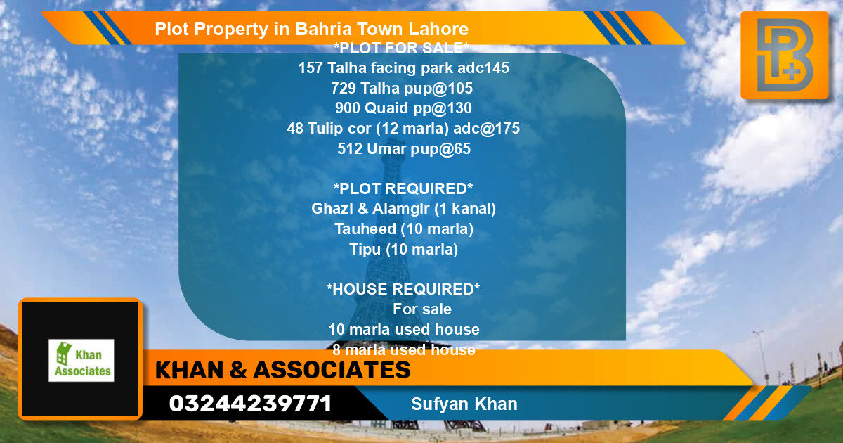 Residential Plot for Sale in Bahria Town, Lahore - (BP-76358)
