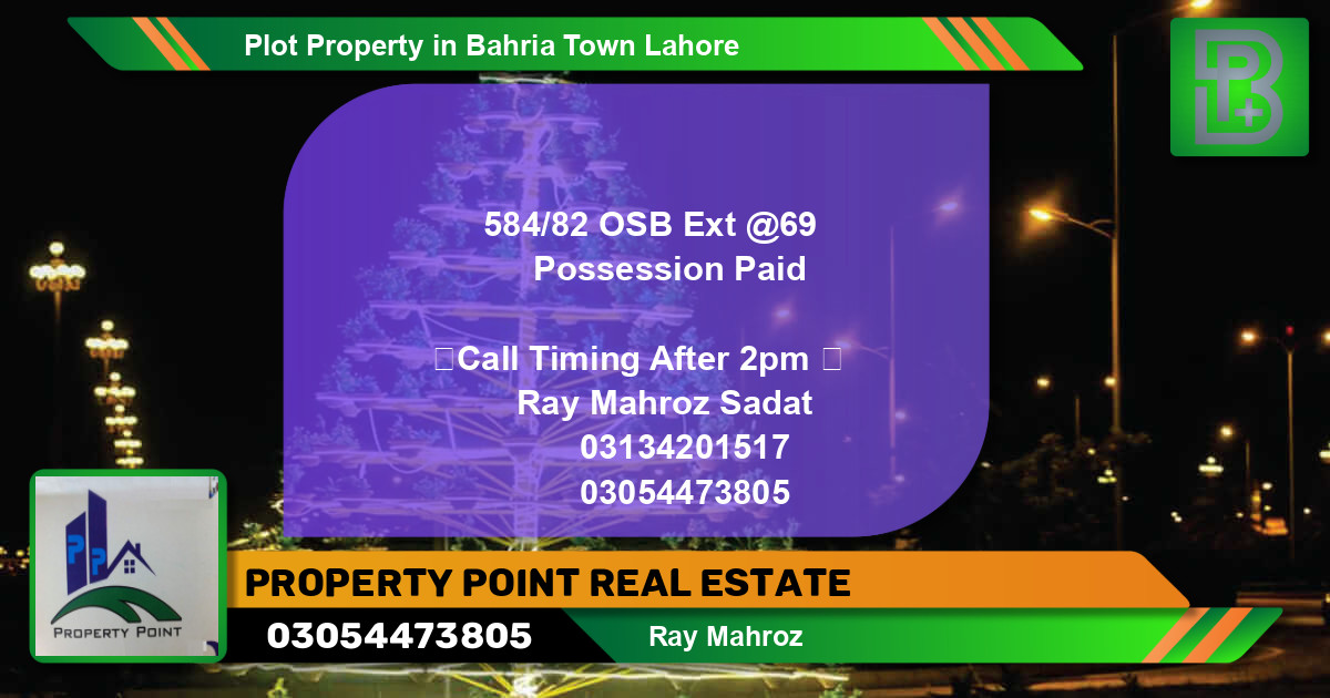 Residential Plot for Sale in Bahria Town, Lahore - (BP-76363)