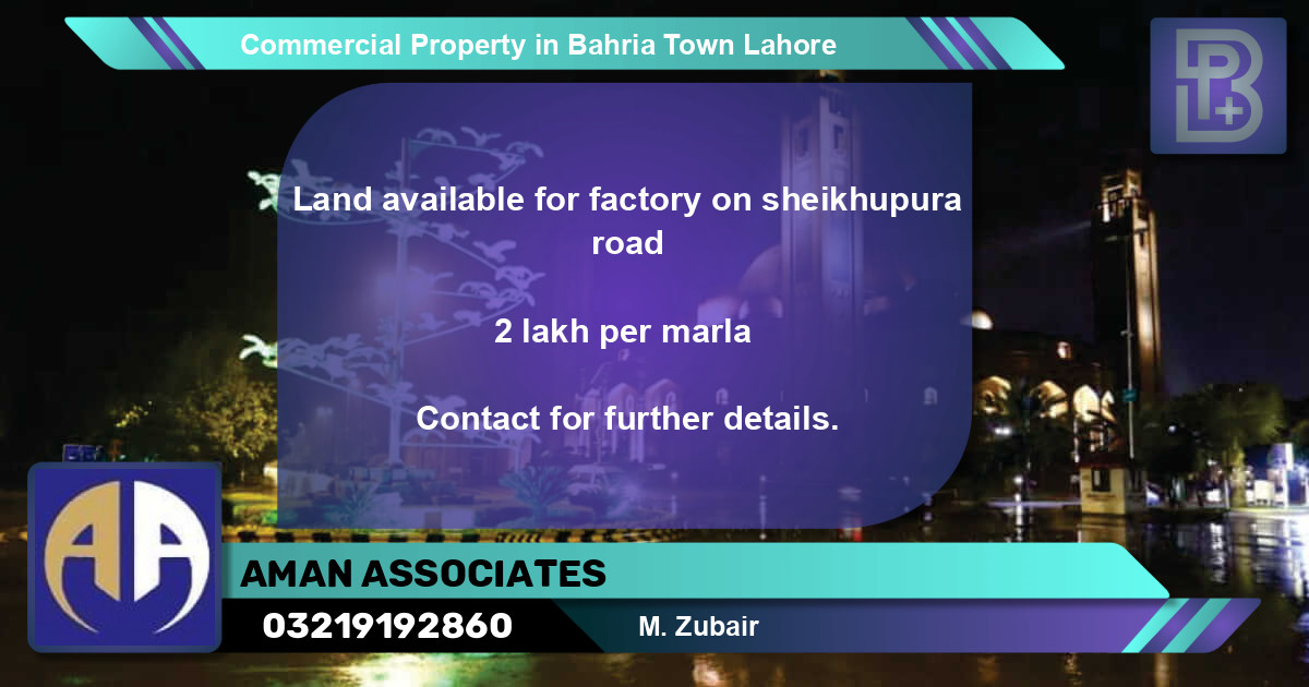 Commercial Property for Sale in Bahria Town, Lahore - (BP-76369)