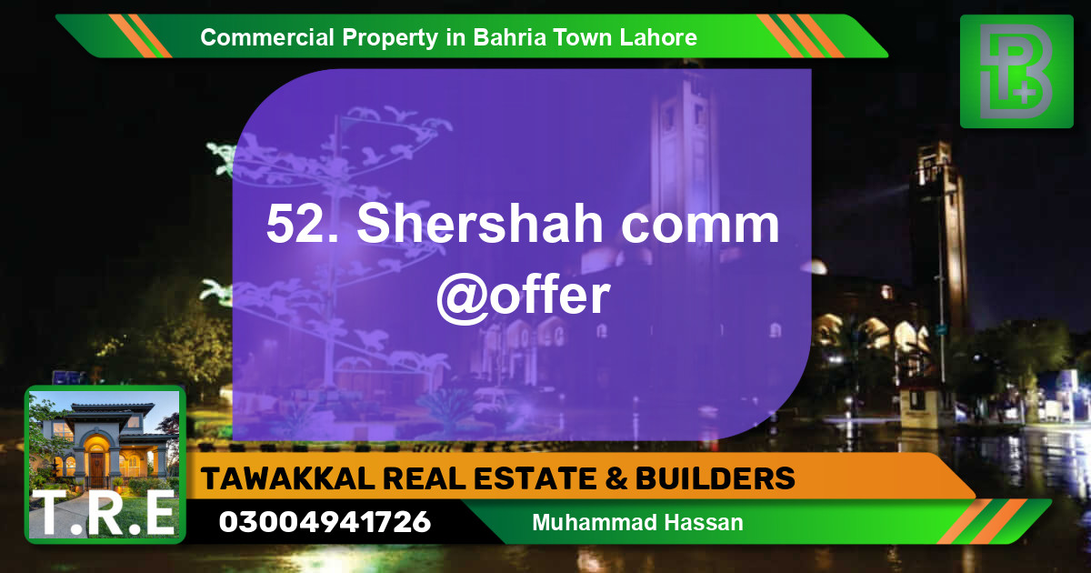 Commercial Property for Sale in Bahria Town, Lahore - (BP-76395)