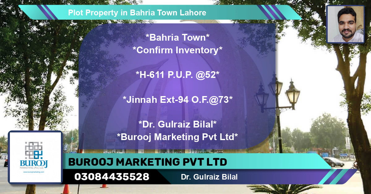 Residential Plot for Sale in Bahria Town, Lahore - (BP-76399)
